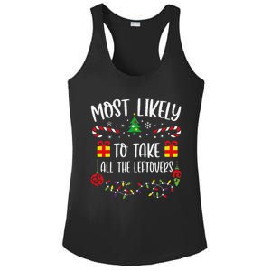 Most Likely To Take All The Leftovers Funny Christmas Family Matching Cute Chr Ladies PosiCharge Competitor Racerback Tank