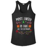 Most Likely To Take All The Leftovers Funny Christmas Family Matching Cute Chr Ladies PosiCharge Competitor Racerback Tank