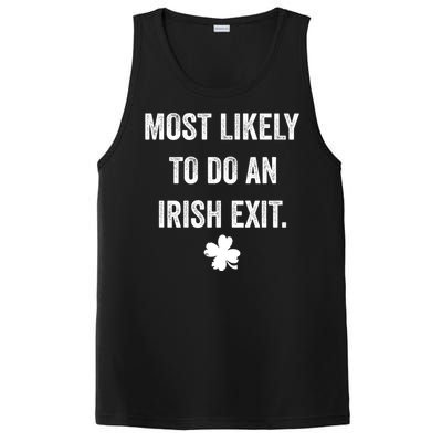 Most Likely To Do An Irish Exit Funny St Patricks Day PosiCharge Competitor Tank