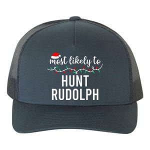 Most Likely To Christmas Matching Family Pajamas Funny Yupoong Adult 5-Panel Trucker Hat