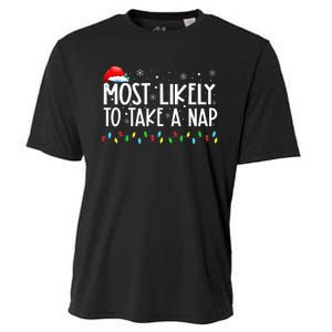 Most Likely To Take A Nap Family Matching Christmas Cooling Performance Crew T-Shirt