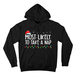 Most Likely To Take A Nap Family Matching Christmas Hoodie