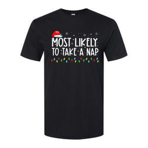 Most Likely To Take A Nap Family Matching Christmas Softstyle CVC T-Shirt