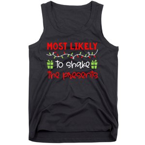 Most Likely To Shirt Funny Matching Family Christmas PJs Tank Top