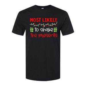 Most Likely To Shirt Funny Matching Family Christmas PJs Softstyle CVC T-Shirt