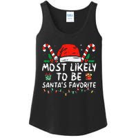 Most Likely To Christmas Be SantaS Favorite Matching Family Ladies Essential Tank