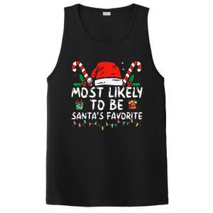 Most Likely To Christmas Be SantaS Favorite Matching Family PosiCharge Competitor Tank