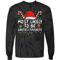 Most Likely To Christmas Be SantaS Favorite Matching Family Tie-Dye Long Sleeve Shirt