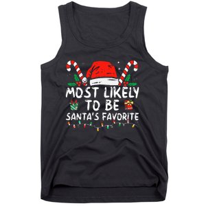 Most Likely To Christmas Be SantaS Favorite Matching Family Tank Top