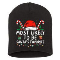 Most Likely To Christmas Be SantaS Favorite Matching Family Short Acrylic Beanie