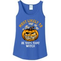 Most Likely To Halloween Spooky Scary 100 Percent That Witch Gift Ladies Essential Tank