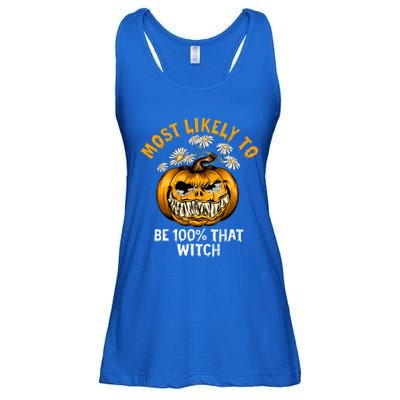 Most Likely To Halloween Spooky Scary 100 Percent That Witch Gift Ladies Essential Flowy Tank