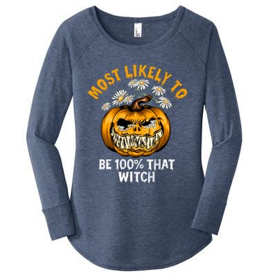 Most Likely To Halloween Spooky Scary 100 Percent That Witch Gift Women's Perfect Tri Tunic Long Sleeve Shirt