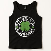 Most Likely To Do An Irish Goodbye Funny St Patricks Day Tank Top