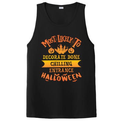 Most Likely To Decorate Bone Chilling Entrance Halloween PosiCharge Competitor Tank