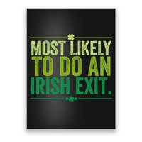 Most Likely To Do An Irish Exit Vintage Poster