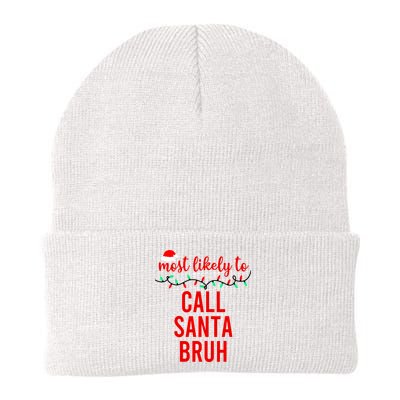 Most Likely To Call Santa Bruh Matching Funny Christmas Beanie