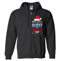 Most Likely To Queef On SantaS Lap Funny Embarrassing Adult Full Zip Hoodie