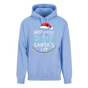 Most Likely To Queef On Santas Lap Offensive Christmas Unisex Surf Hoodie