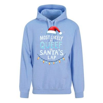 Most Likely To Queef On Santas Lap Offensive Christmas Unisex Surf Hoodie