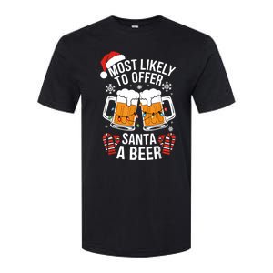 Most Likely To Offer Santa A Beer Christmas Drinking Softstyle CVC T-Shirt