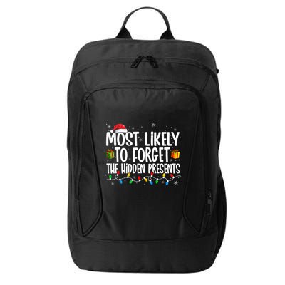 Most Likely To Forget The Hidden Presents Family Christmas City Backpack