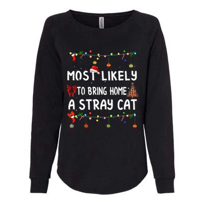 Most Likely To Christmas Funny Matching Family Pajamas Womens California Wash Sweatshirt