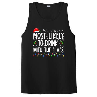 Most Likely To Drink With The Elves Elf Drinking Christmas PosiCharge Competitor Tank