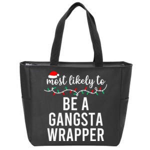 Most Likely To Christmas Shirt Matching Family Pajamas Funny Zip Tote Bag