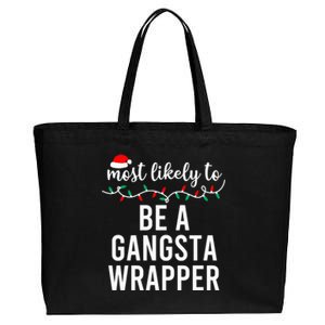 Most Likely To Christmas Shirt Matching Family Pajamas Funny Cotton Canvas Jumbo Tote