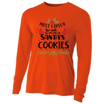 Most Likely To Eat Santa's Cookies Gift Cooling Performance Long Sleeve Crew