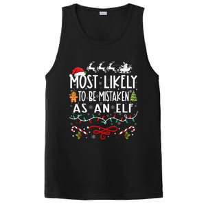 Most Likely To Be Mistaken As An Elf Family Christmas PosiCharge Competitor Tank