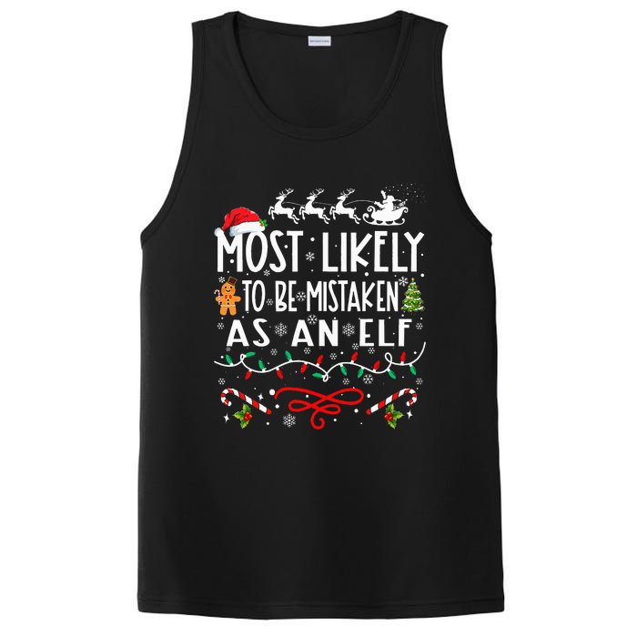 Most Likely To Be Mistaken As An Elf Family Christmas PosiCharge Competitor Tank