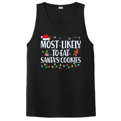 Most Likely To Eat SantaS Cookies Funny Christmas Cool Gift PosiCharge Competitor Tank