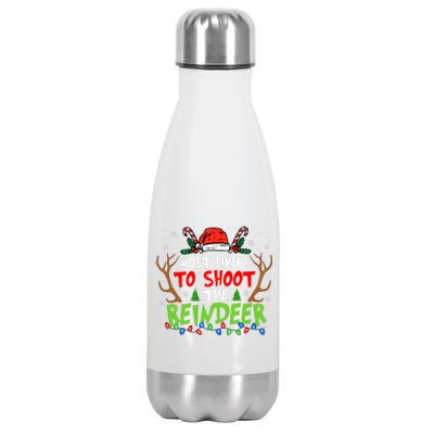 Most Likely To Shoot The Reindeer Christmas Stainless Steel Insulated Water Bottle