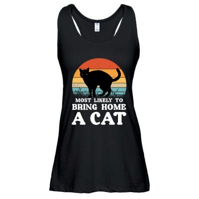 Most Likely To Bring Home A Cat Ladies Essential Flowy Tank