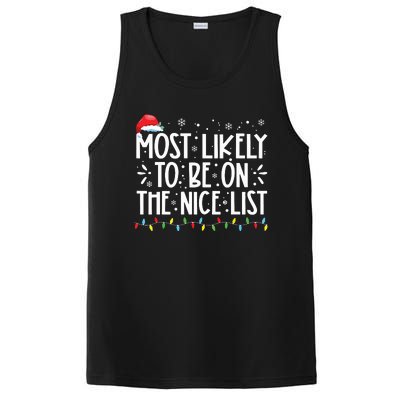 Most Likely To Be On The Nice List Xmas Family Christmas PosiCharge Competitor Tank