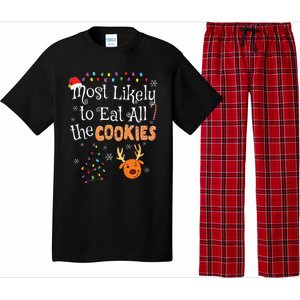 Most Likely To Eat All The Cookies Funny Christmas Pajama Set