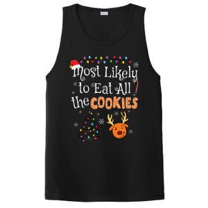 Most Likely To Eat All The Cookies Funny Christmas PosiCharge Competitor Tank