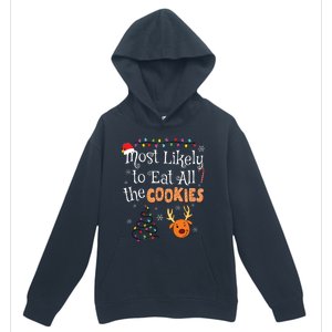 Most Likely To Eat All The Cookies Funny Christmas Urban Pullover Hoodie