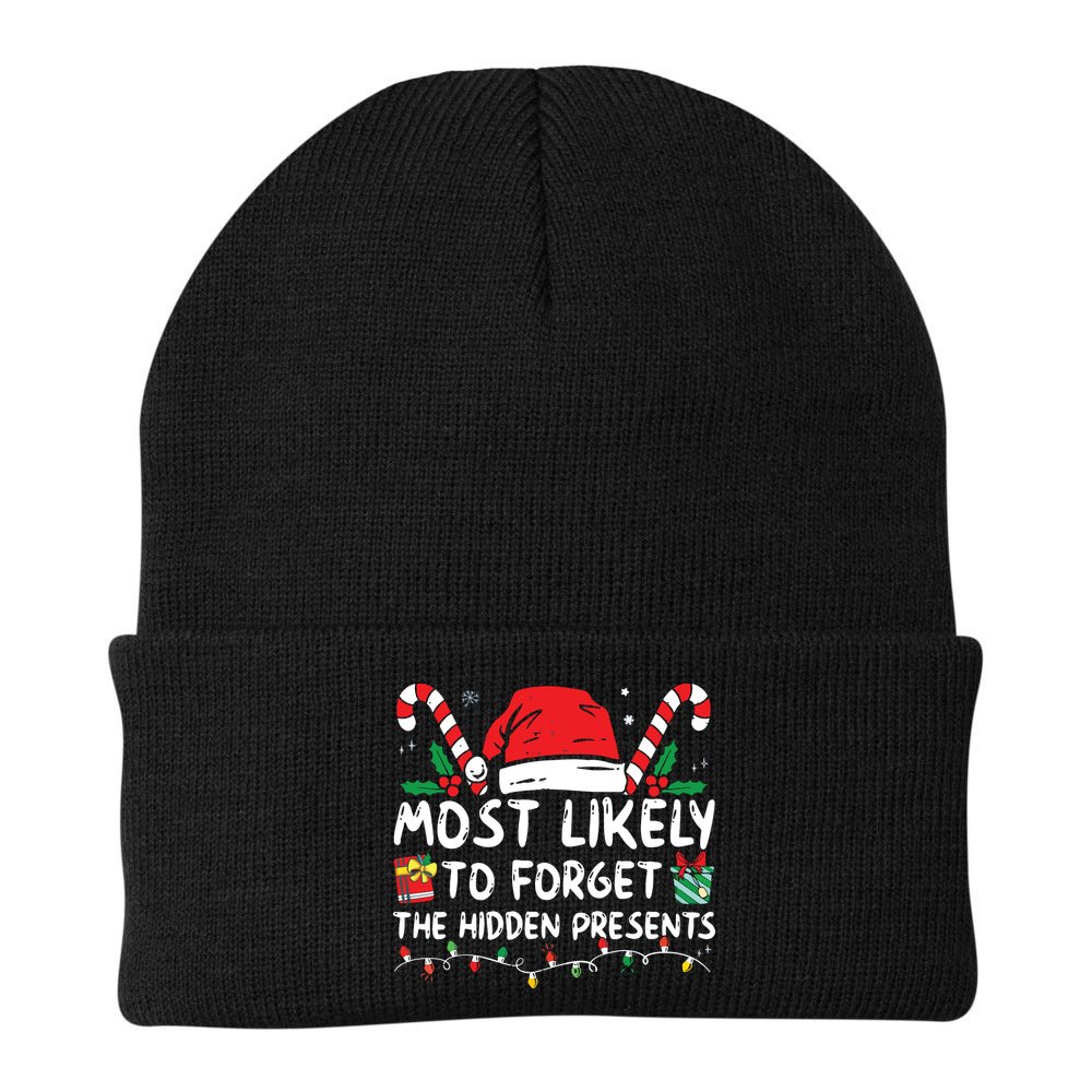 Most Likely To Forget The Hidden Presents Family Christmas Beanie