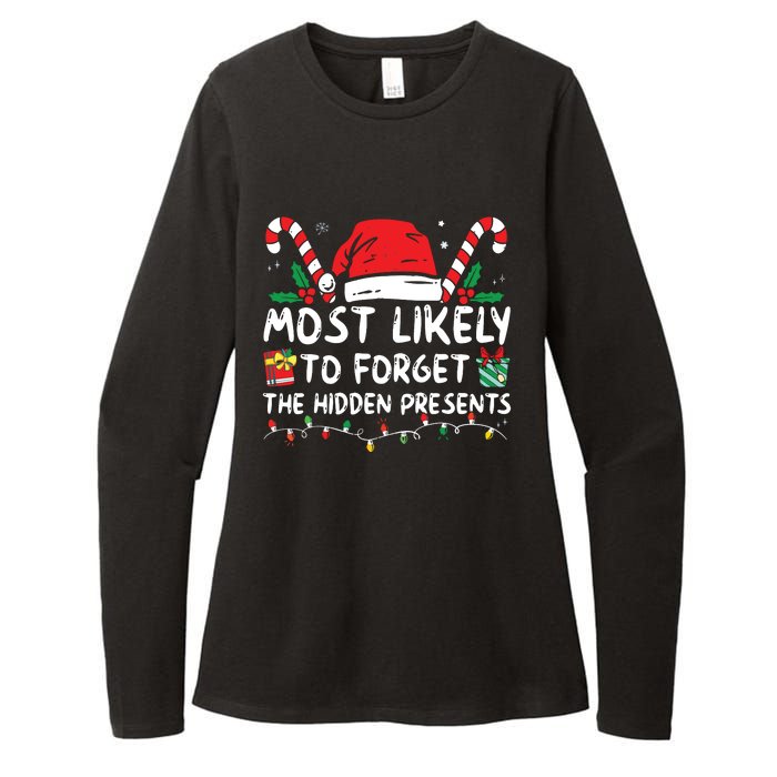 Most Likely To Forget The Hidden Presents Family Christmas Womens CVC Long Sleeve Shirt