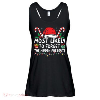 Most Likely To Forget The Hidden Presents Family Christmas Ladies Essential Flowy Tank