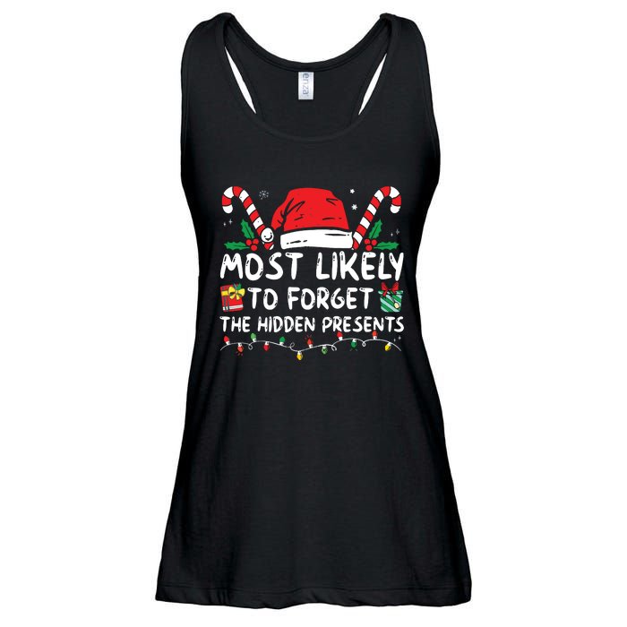 Most Likely To Forget The Hidden Presents Family Christmas Ladies Essential Flowy Tank