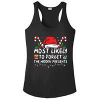 Most Likely To Forget The Hidden Presents Family Christmas Ladies PosiCharge Competitor Racerback Tank