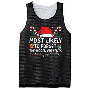 Most Likely To Forget The Hidden Presents Family Christmas Mesh Reversible Basketball Jersey Tank