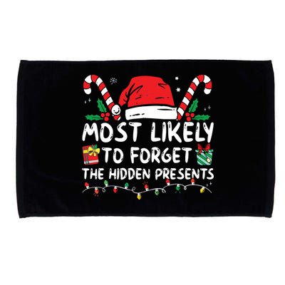 Most Likely To Forget The Hidden Presents Family Christmas Microfiber Hand Towel