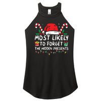 Most Likely To Forget The Hidden Presents Family Christmas Women's Perfect Tri Rocker Tank