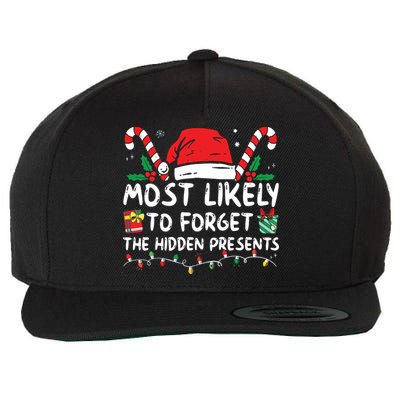 Most Likely To Forget The Hidden Presents Family Christmas Wool Snapback Cap