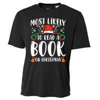 Most Likely To Read A Book On Christmas Matching Family Premium Cooling Performance Crew T-Shirt